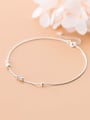 thumb 925 Sterling Silver Minimalist  Round  Anklet 1