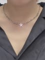 thumb 925 Sterling Silver Star Vintage Hollow Chain Necklace 1