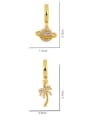 thumb Brass Cubic Zirconia Ball Vintage Stud Earring 3