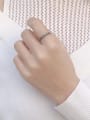 thumb 925 Sterling Silver Flower Vintage Band Ring 1