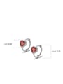thumb 925 Sterling Silver Cubic Zirconia Heart Dainty Huggie Earring 4