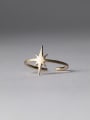 thumb 925 Sterling Silver   Minimalist  Smooth Star Free Size Ring 0