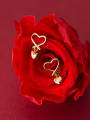 thumb 925 Sterling Silver With Gold Plated Minimalist Hollow Heart Stud Earrings 0