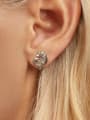 thumb 925 Sterling Silver Dragon Vintage Stud Earring 1