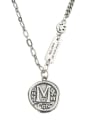 thumb Vintage Sterling Silver With Platinum Plated Vintage Monogrammed Necklaces 3