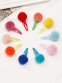 thumb Alloy Feather Cute Round ball  Multi Color Hair Barrette 2