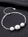 thumb 925 Sterling Silver ROUND  Freshwater Pearl Bracelet 3