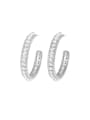 thumb Brass Cubic Zirconia Geometric Luxury Stud Earring 0