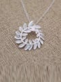 thumb 925 Sterling Silver Hollow Leaf Minimalist Necklace 1