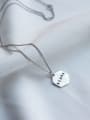 thumb 925 Sterling Silver hexagon Letter Minimalist Initials Necklace 0
