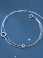 thumb 925 sterling silver  fashion hollow round minimalist strand bracelet 0