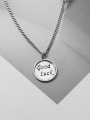thumb 925 Sterling Silver Letter Vintage Round  Necklace 3