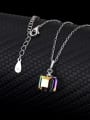 thumb 925 Sterling Silver Austrian Crystal Geometric Classic Necklace 1