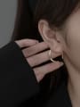 thumb 925 Sterling Silver Geometric Minimalist Clip Earring 1