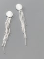thumb 925 Sterling Silver Tassel Minimalist Threader Earring 0