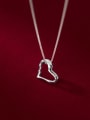 thumb 925 Sterling Silver Hollow Heart Minimalist Necklace 2