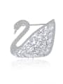 thumb Copper Cubic Zirconia Swan Luxury Brooch 0