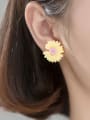 thumb 925 Sterling Silver Resin Flower Cute Stud Earring 3