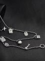 thumb Vintage Sterling Silver With Retro Old five Star Smiley Necklaces 2