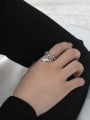 thumb 925 Sterling Silver Bead Star Vintage Band Ring 2