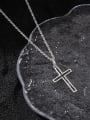 thumb 925 Sterling Silver Hollow  Cross Minimalist Necklace 3