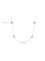 thumb 925 Sterling Silver Cubic Zirconia Evil Eye Minimalist Necklace 3