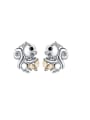 thumb 925 Sterling Silver Icon Squirrel  Cute Stud Earring 0