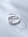 thumb 925 Sterling Silver Bowknot Minimalist Stackable Ring 0