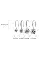 thumb 925 Sterling Silver Cubic Zirconia White Round Dainty Hook Earring 2