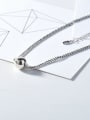 thumb 925 Sterling Silver Bead Round Minimalist Pendant Necklace 2