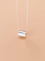 thumb 925 Sterling Silver Minimalist  fashion cylinder Necklace 1
