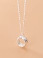 thumb 925 Sterling Silver With Platinum Plated Fashion Multi-layer  Round Necklaces 1
