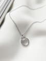 thumb 925 Sterling Silver cats simple round Necklace 0