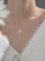 thumb 925 Sterling Silver Cubic Zirconia Butterfly Minimalist Necklace 1