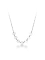 thumb 925 Sterling Silver Geometric Minimalist Simple small circle Necklace 3