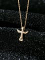 thumb 925 Sterling Silver Wing Cross Minimalist Regligious Necklace 2