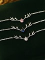 thumb 925 Sterling Silver Cubic Zirconia Deer Head Minimalist Bracelet 0