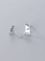 thumb 925 Sterling Silver Fashion Smooth Elk  Study Earring 3