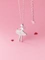thumb 925 Sterling Silver Cubic Zirconia Angel Cute Necklace 3