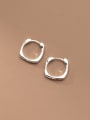 thumb 925 Sterling Silver Geometric Minimalist Huggie Earring 3