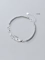 thumb 925 sterling silver minimalist small silver light Beaded multi-layer twisted bracelet 2
