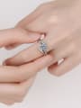 thumb Sterling Silver Moissanite  Irregular Dainty Engagement Rings 1