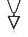 thumb Stainless steel Hollow Triangle Minimalist Necklace 4