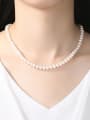 thumb 925 Sterling Silver Freshwater Pearl Necklace 1