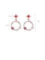 thumb Zinc Alloy Cubic Zirconia Multi Color Star Minimalist Drop Earrings 2