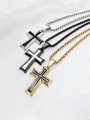 thumb Titanium Steel Enamel Cross Hip Hop Regligious Necklace 0