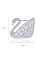 thumb Copper Cubic Zirconia Swan Luxury Brooch 1