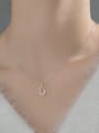 thumb 925 Sterling Silver Hollow Water Drop Minimalist Necklace 2