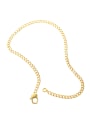 thumb Brass Geometric Vintage  Hollow Chain Necklace 0