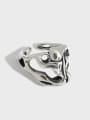 thumb 925 Sterling Silver Hollow Skull Vintage Band Ring 0